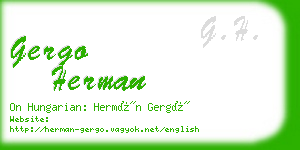 gergo herman business card